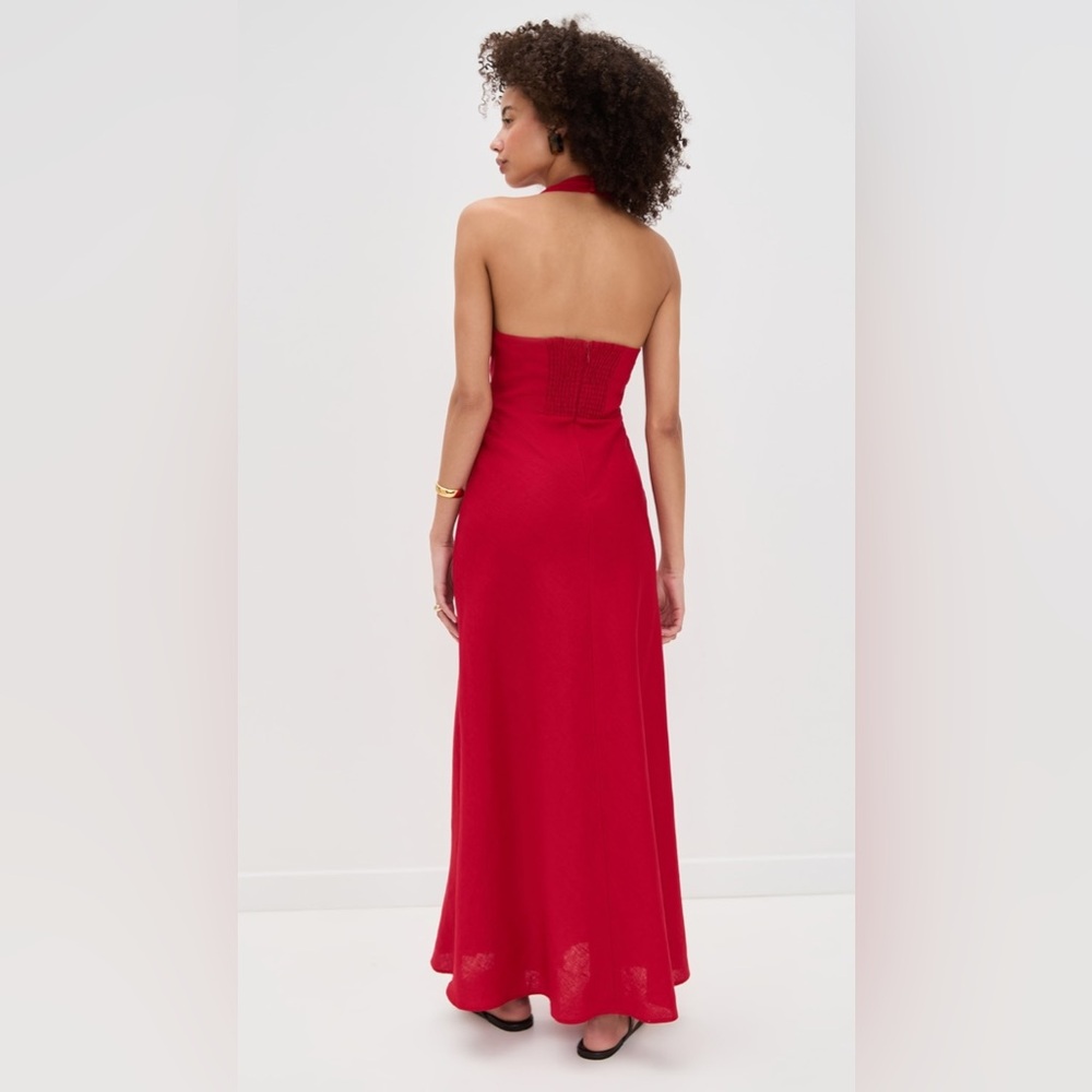 Reformation Red Halter Maxi Dress - Picture 6 of 11